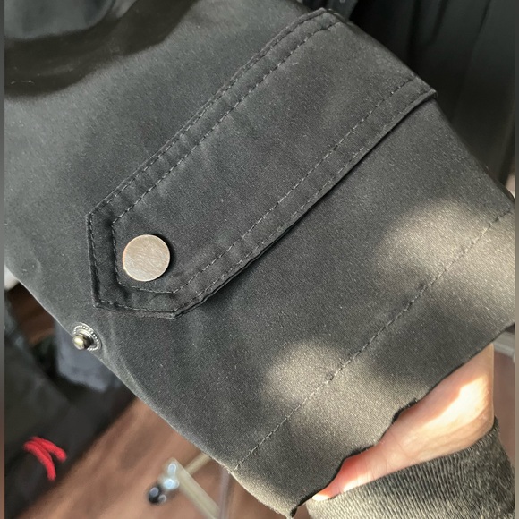 London Fog Womens Zip/Snap Closure Utility Jacket Drawstring Waist Sz Small - Picture 5 of 10